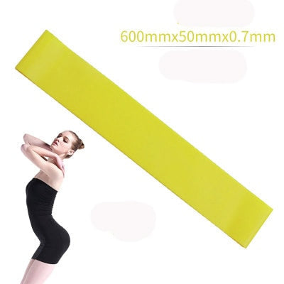 Yoga Rubber Resistance Bands Indoor Outdoor Fitness Equipment 0.4mm-1.2mm Pilates Sport Training Workout Elastic Bands