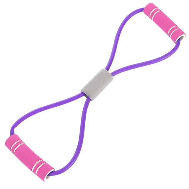 New Gym 8 Word Elastic Band Chest Developer Rubber Latex Resistance Bands Fitness Equipment Stretch Yoga Training