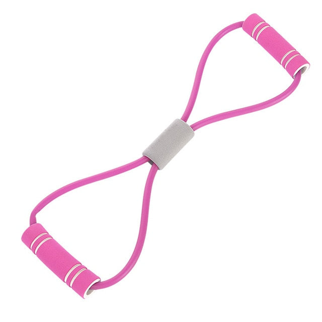 New Gym 8 Word Elastic Band Chest Developer Rubber Latex Resistance Bands Fitness Equipment Stretch Yoga Training